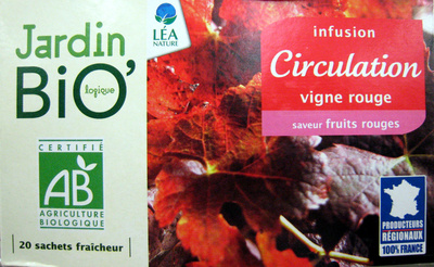 Infusion Circulation vigne rouge Jardin Bio