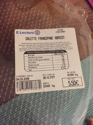 Galette frangipane abricot