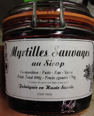 Myrtilles sauvages au sirop