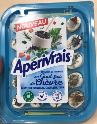 Bouchées de fromage au goût de chèvre, pavot, mix provençal, ciboulette, thym