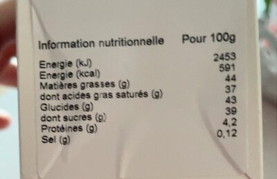 Truffes fantaisie aux macarons nutrition facts table