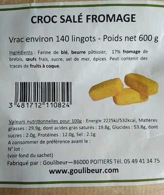 Croc salé fromage