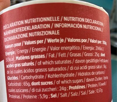 12 Galettes Pur Beur Goulibeur nutrition facts table