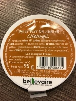 Petit pot de crème caramel
