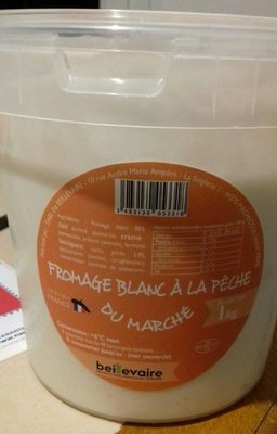 Fromage blanc à la pêche du marché
