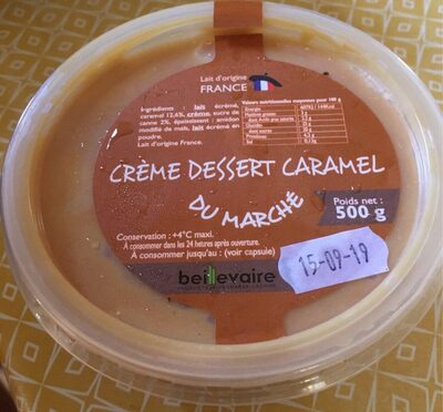Crème dessert caramel du marché
