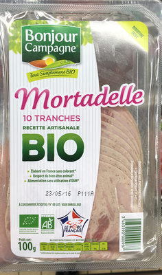 Mortadelle bio front packaging