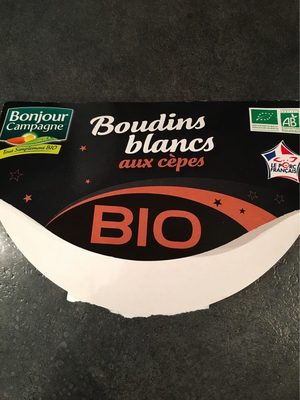 Boudin Blanc aux Cèpes front packaging