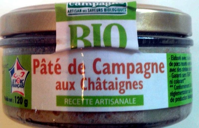 Pâté de Campagne aux Châtaignes Bio front packaging
