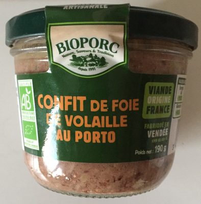 Confit de foie de volaille au porto front packaging