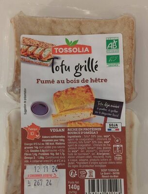 Tofu grillé fumé au bois de hêtre front packaging