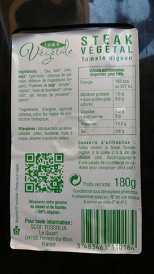 Burger Végétal Tomates & Oignons