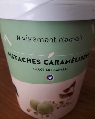 Glace artisanale - Pistaches caramélisées front packaging