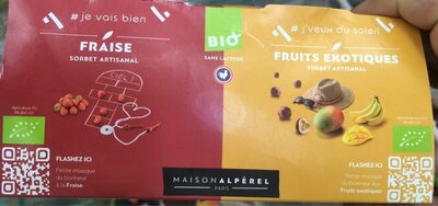 Sorbet artisanal front packaging