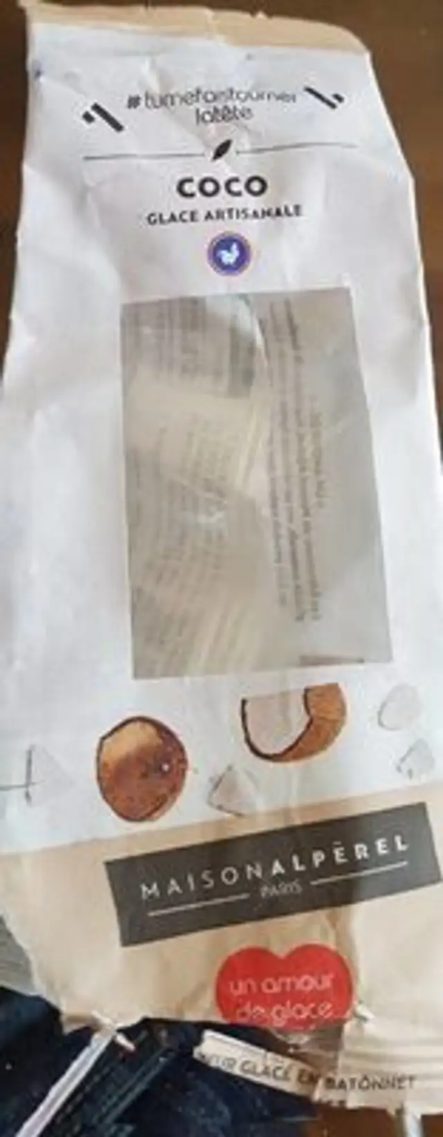 Glace artisanale coco