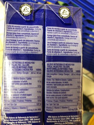 Unknown nutrition facts table