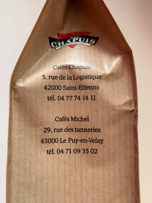 Café jacques chapuis ingredients label