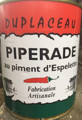 Piperade au piment d'espelette front packaging