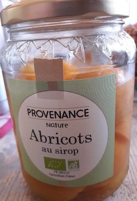 Abricots au sirop front packaging