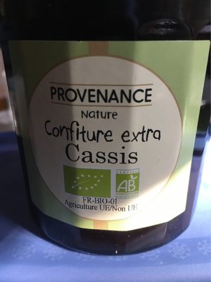 Confiture extra cassis front packaging