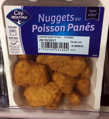Nuggets au Poisson Panés front packaging