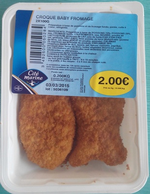 Croque baby fromage front packaging