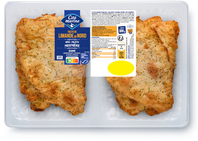 Filets de limande du Nord MSC meunière - 800g - Frais front packaging