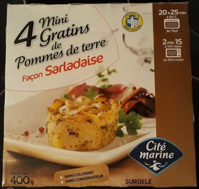 4 Mini Gratins de Pommes de terre façon sarladais front packaging
