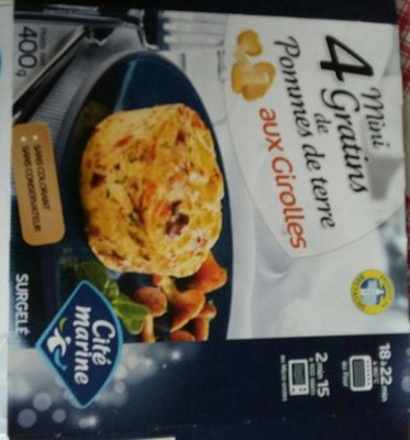 4 Minis gratins de pommes de terre aux girolles front packaging