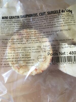 Mini Gratin dauphinois Surgelé