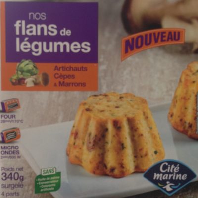 Nos Flans de Légumes Artichauts, Cèpes & Marrons front packaging