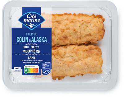 Filets de colin d'Alaska MSC meunière - 200g - Frais front packaging