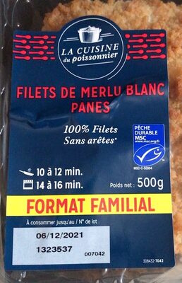Filets de merlu blanc panes