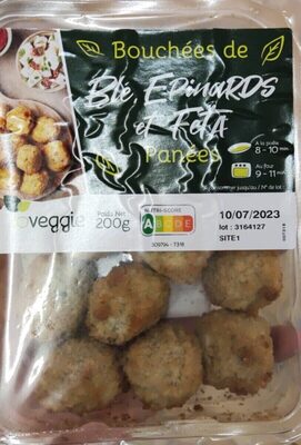 Bouchées de blé épinards et feta