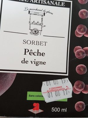 Sorbet pêche de vigne