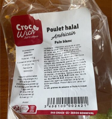 Poulet halal americain