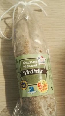 Saucisson artisanal d'Ardèche front packaging