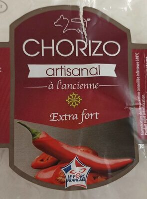 Chorizo artisanal à l'ancienne Extra fort front packaging