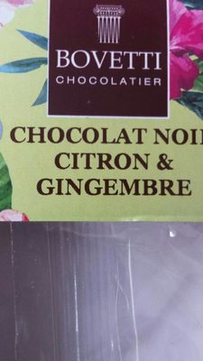 Chocolat noir citron & gingembre