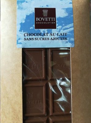 Chocolat au lait sans sucre ajoutés