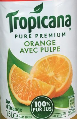 Jus d'orange avec pulpe