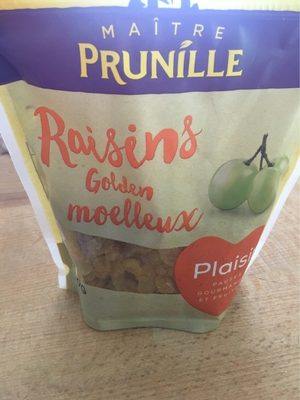 Raisins golden moelleux front packaging