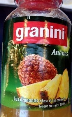 Jus d'ananas à base de jus concentré