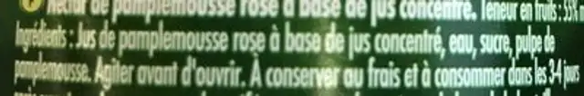 Granini ingredients label