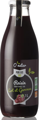 Pur Jus de Raisin du Lot et Garonne Bio Equitable