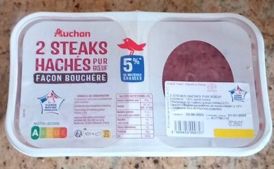 2 Steaks haché pur bœuf façon bouchère