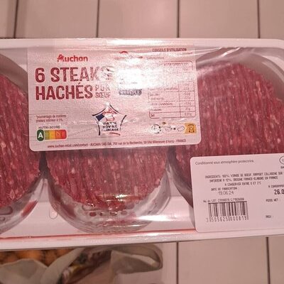 6 steaks haché pur bœuf