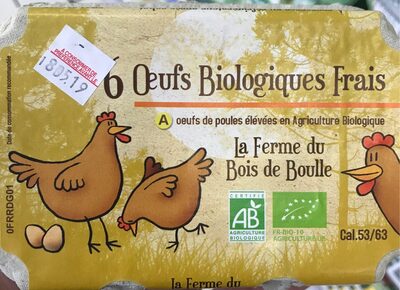 6 oeufs biologiques frais