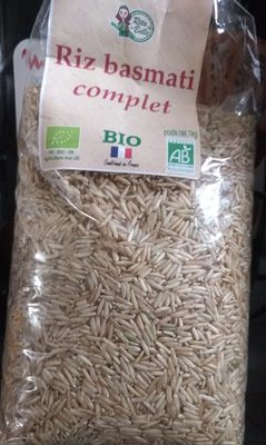 Riz basmati complet ingredients label