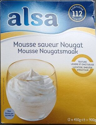 Préparation mousse au nougat